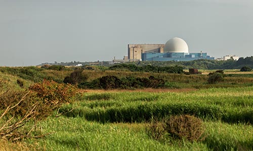 Sizewell A and Sizewell B, two nuclear power stations located on